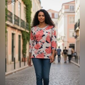 INC. Floral Blouse Top